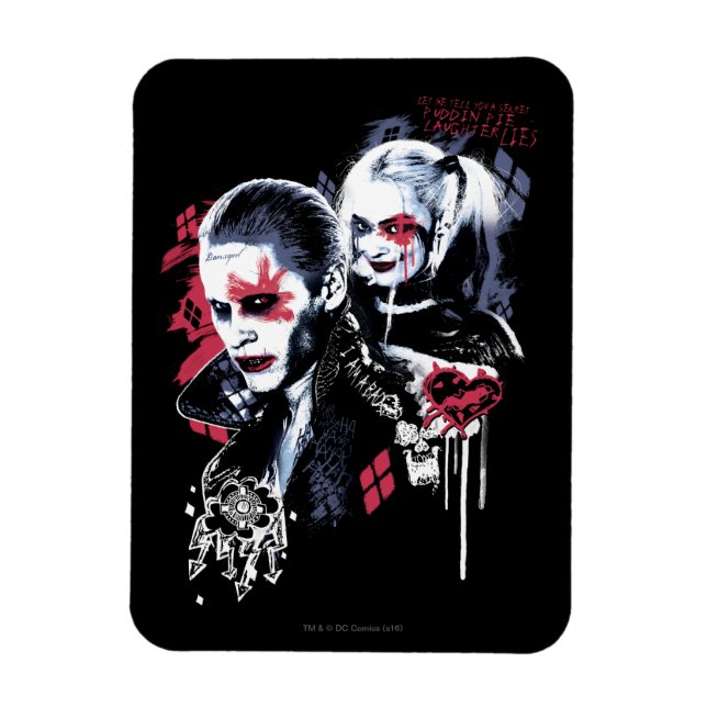Suicide Squad | Joker & Harley Painting Graffiti Magnet (Vertikal)