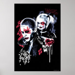 Suicide Squad   Joker & Harley Painting Graffiti Poster