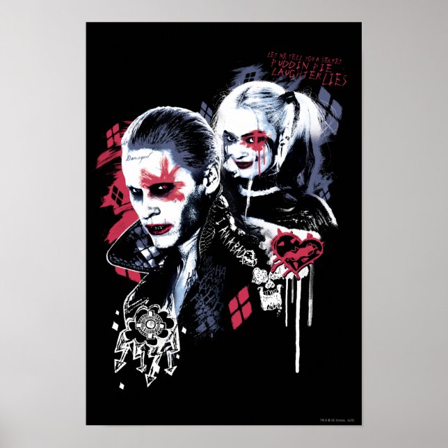 Suicide Squad | Joker & Harley Painting Graffiti Poster (Framsidan)