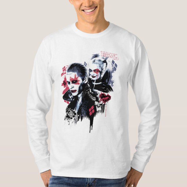 Suicide Squad | Joker & Harley Painting Graffiti Tröja (Framsida)