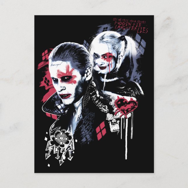 Suicide Squad | Joker & Harley Painting Graffiti Vykort (Framsida)