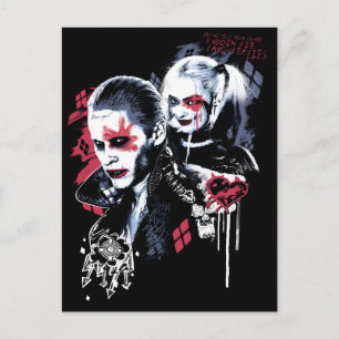 Suicide Squad Joker & Harley Painting Graffiti Vykort