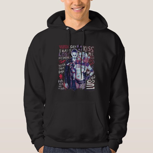 Suicide Squad | Joker & Harley Typography Photo Hoodie (Framsida)