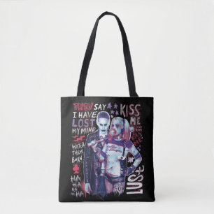 Suicide Squad   Joker & Harley Typography Photo Tygkasse