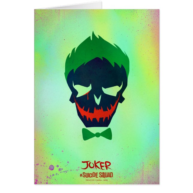 Suicide Squad | Joker Head Icon Hälsningskort (Framsidan)