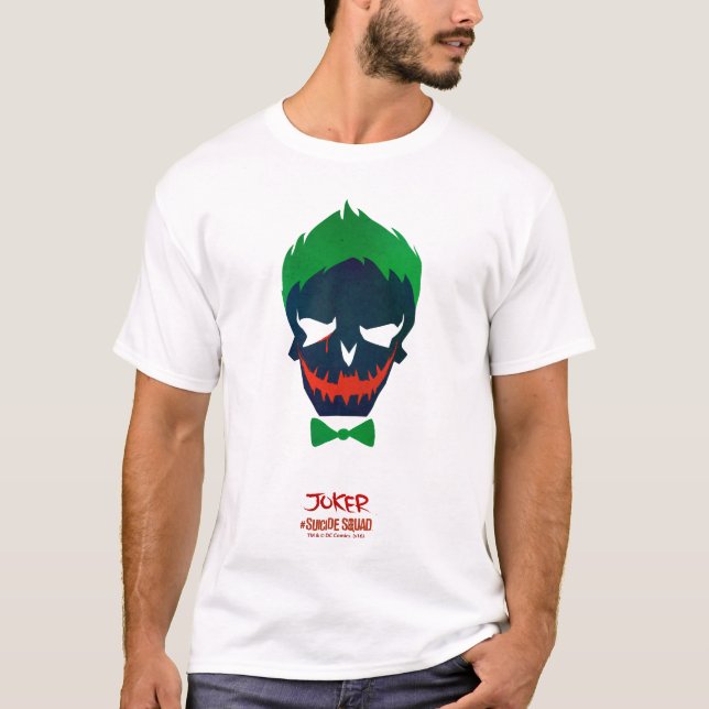 Suicide Squad | Joker Head Icon Tee Shirt (Framsida)