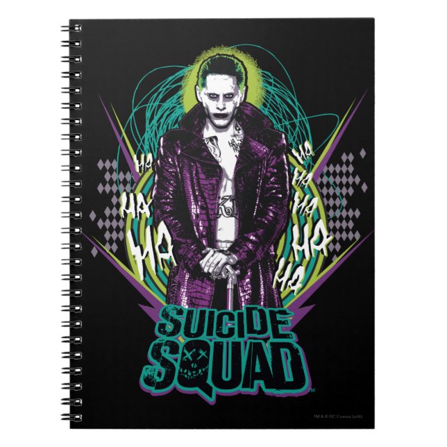 Suicide Squad | Joker Retro Sten Graphic Anteckningsbok Med Spiral (Framsidan)