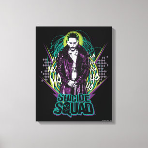 Suicide Squad Joker Retro Sten Graphic Canvastryck