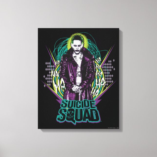 Suicide Squad | Joker Retro Sten Graphic Canvastryck (Framsida)