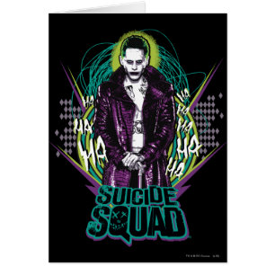 Suicide Squad Joker Retro Sten Graphic Hälsningskort