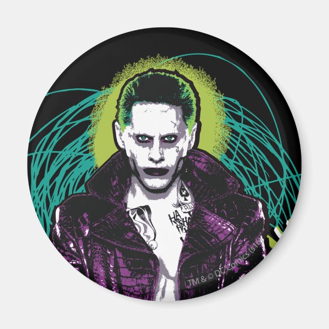 Suicide Squad | Joker Retro Sten Graphic Magnet (Framsidan)