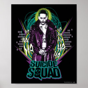 Suicide Squad   Joker Retro Sten Graphic Poster