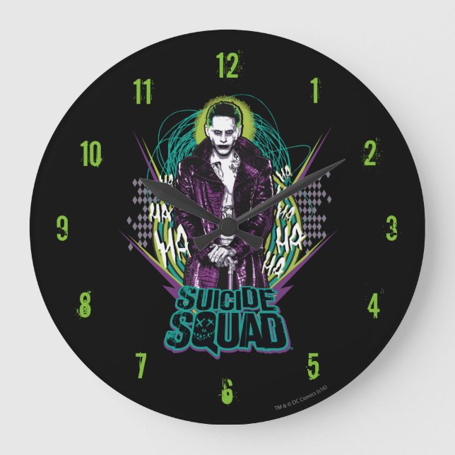 Suicide Squad | Joker Retro Sten Graphic Stor Klocka (Framsida)