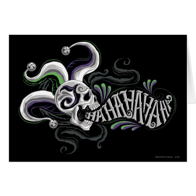 Suicide Squad | Joker Skull - Haha Hälsningskort (Framsidan Horizontal)