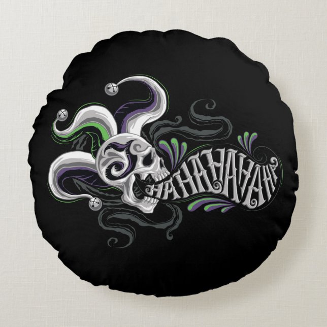 Suicide Squad | Joker Skull - Haha Rund Kudde (Framsidan)