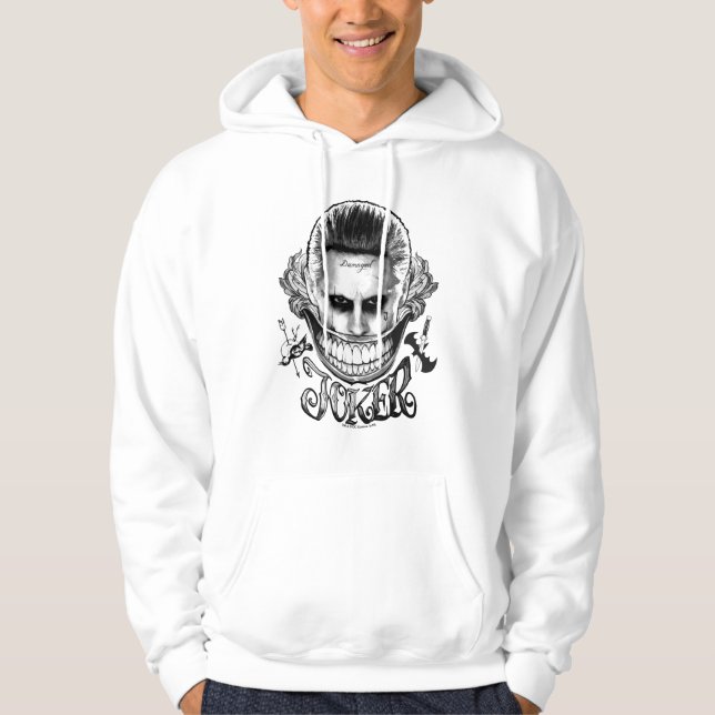 Suicide Squad | Joker Smile 2 Sweatshirt Med Luva (Framsida)