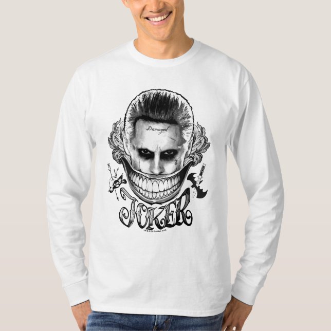 Suicide Squad | Joker Smile 2 Tee Shirt (Framsida)