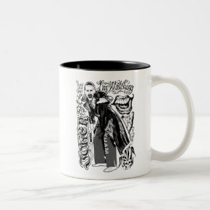 Suicide Squad Joker Typography Photo Två-Tonad Mugg