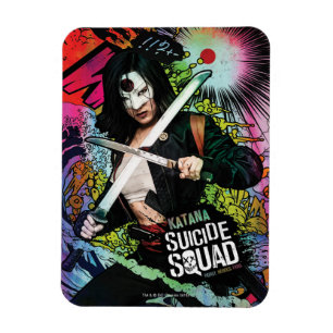 Suicide Squad Katana Character Graffiti Magnet