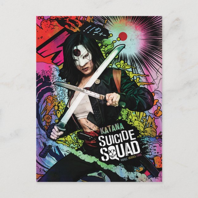 Suicide Squad | Katana Character Graffiti Vykort (Framsida)