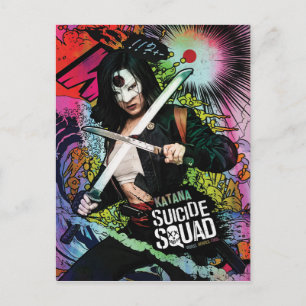 Suicide Squad   Katana Character Graffiti Vykort