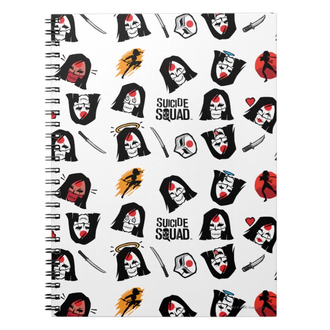 Suicide Squad | Katana Emoji Mönster Anteckningsbok Med Spiral (Framsidan)