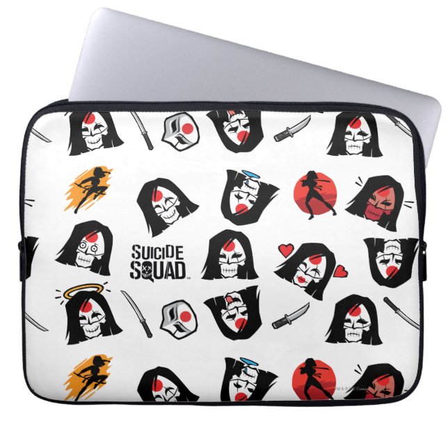 Suicide Squad | Katana Emoji Mönster Laptop Fodral (Framsidan)
