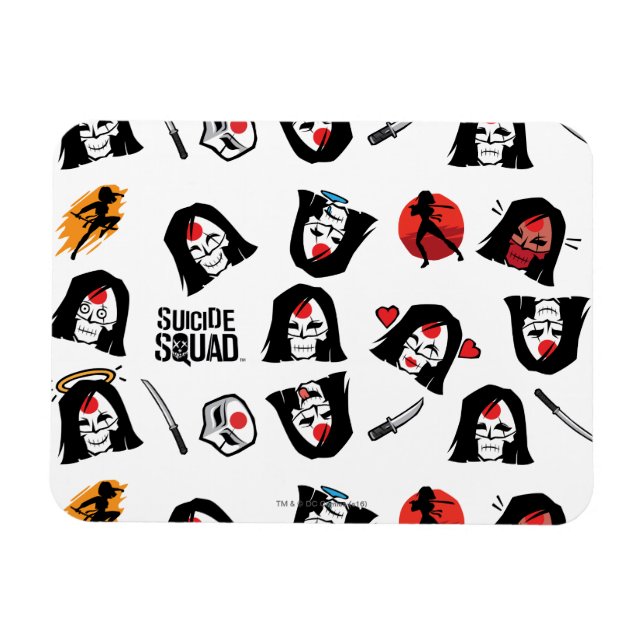 Suicide Squad | Katana Emoji Mönster Magnet (Horisontell)
