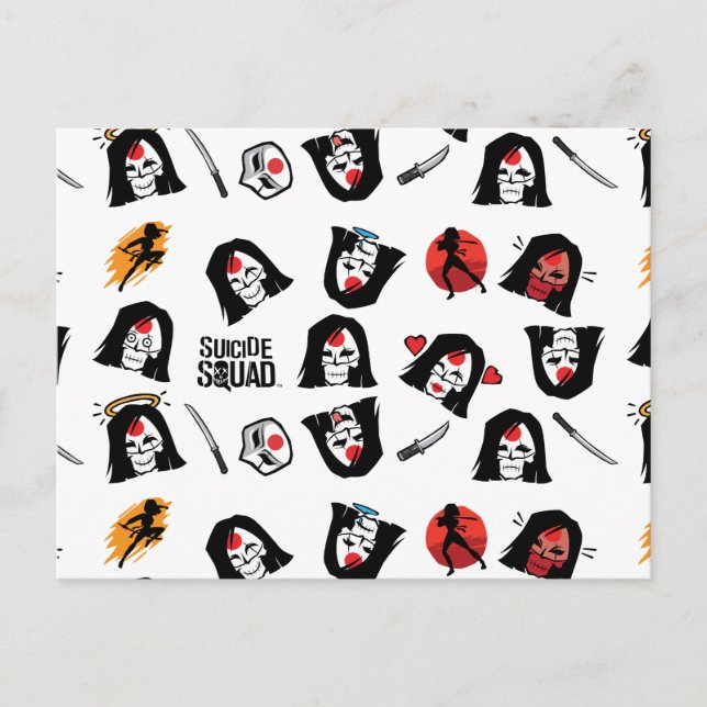 Suicide Squad | Katana Emoji Mönster Vykort (Framsida)