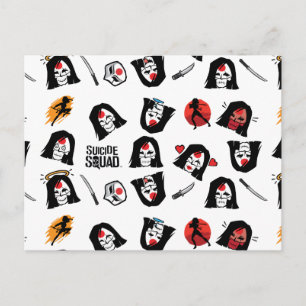 Suicide Squad Katana Emoji Mönster Vykort