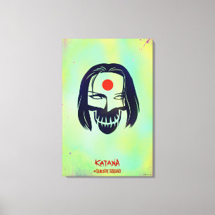 Suicide Squad   Katana Head Icon Canvastryck