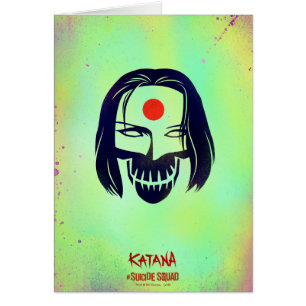 Suicide Squad   Katana Head Icon Hälsningskort