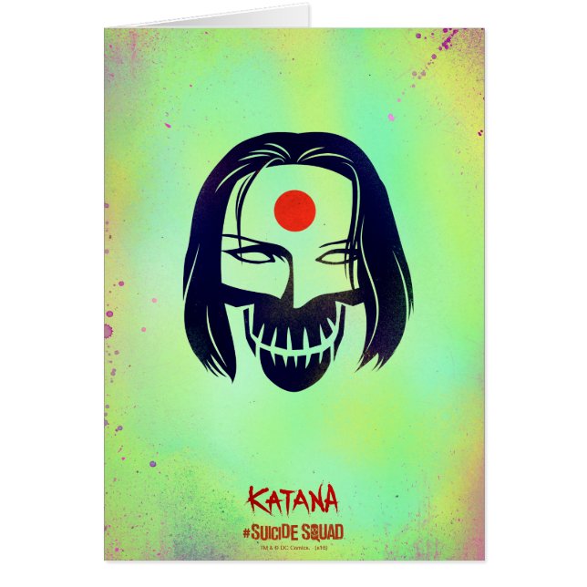 Suicide Squad | Katana Head Icon Hälsningskort (Framsidan)