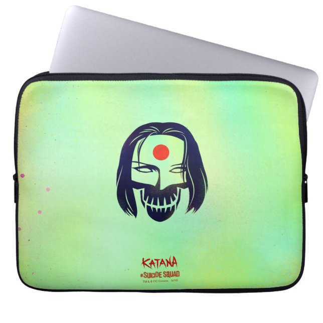 Suicide Squad | Katana Head Icon Laptop Sleeve (Framsidan)