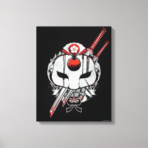 Suicide Squad   Katana Mask & Swords Tattoo Art Canvastryck