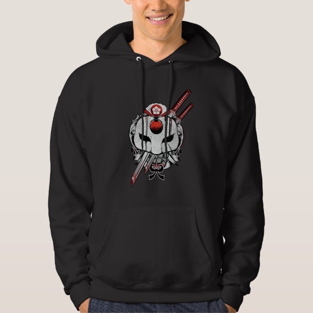 Suicide Squad | Katana Mask & Swords Tattoo Art Hoodie (Framsida)
