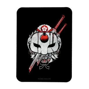 Suicide Squad Katana Mask & Swords Tattoo Art Magnet