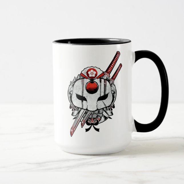 Suicide Squad | Katana Mask & Swords Tattoo Art Mugg (Höger)