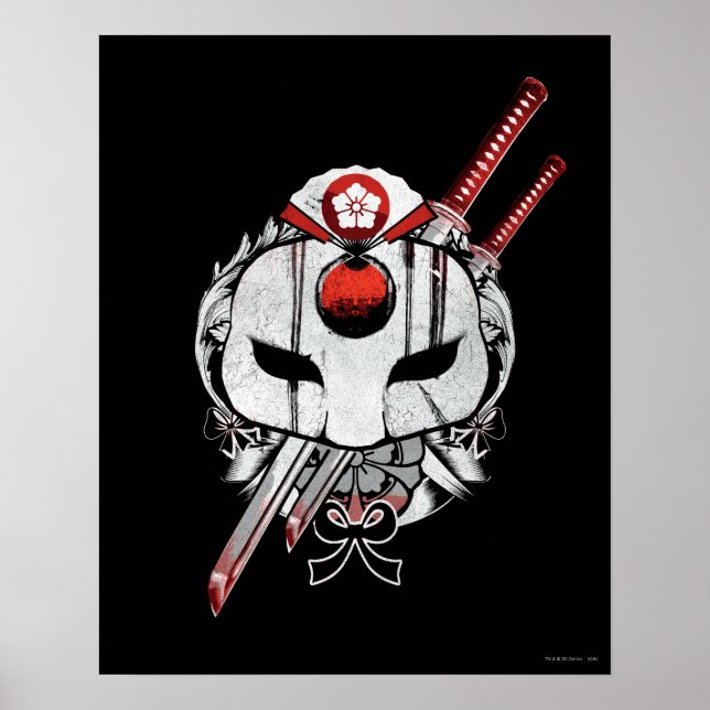 Suicide Squad | Katana Mask & Swords Tattoo Art Poster (Framsidan)