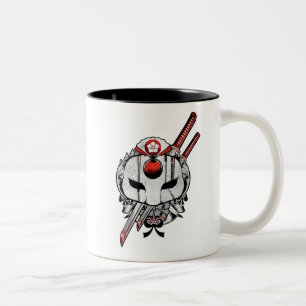 Suicide Squad Katana Mask & Swords Tattoo Art Två-Tonad Mugg