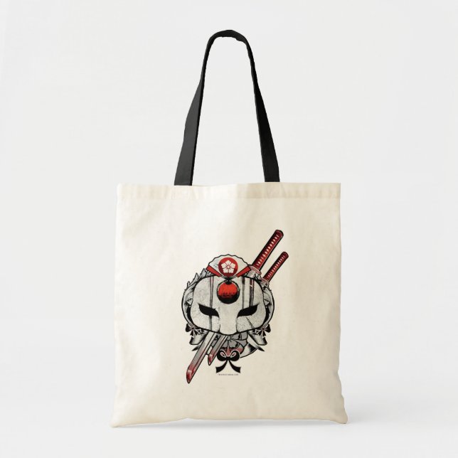 Suicide Squad | Katana Mask & Swords Tattoo Art Tygkasse (Framsidan)