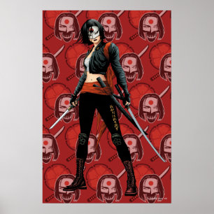 Suicide Squad Katana Tecknad Bok Art Poster