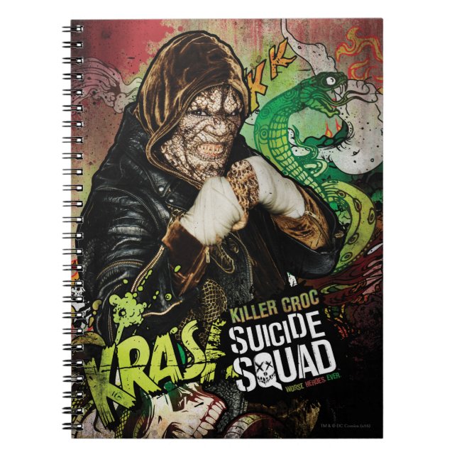 Suicide Squad | Killer Croc Character Graffiti Anteckningsbok Med Spiral (Framsidan)