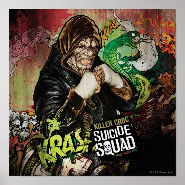 Suicide Squad | Killer Croc Character Graffiti Poster (Framsidan)