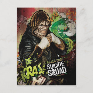 Suicide Squad   Killer Croc Character Graffiti Vykort