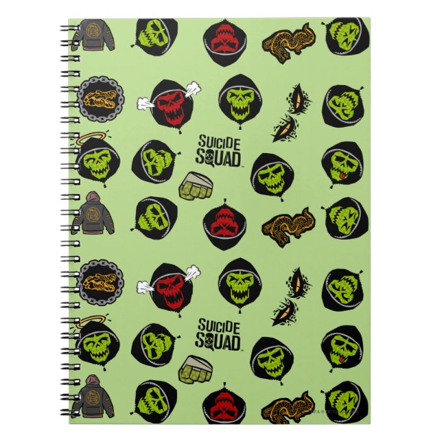 Suicide Squad | Killer Croc Emoji Mönster Anteckningsbok Med Spiral (Framsidan)
