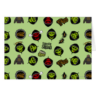 Suicide Squad Killer Croc Emoji Mönster Hälsningskort