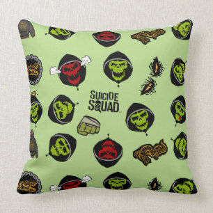 Suicide Squad Killer Croc Emoji Mönster Kudde