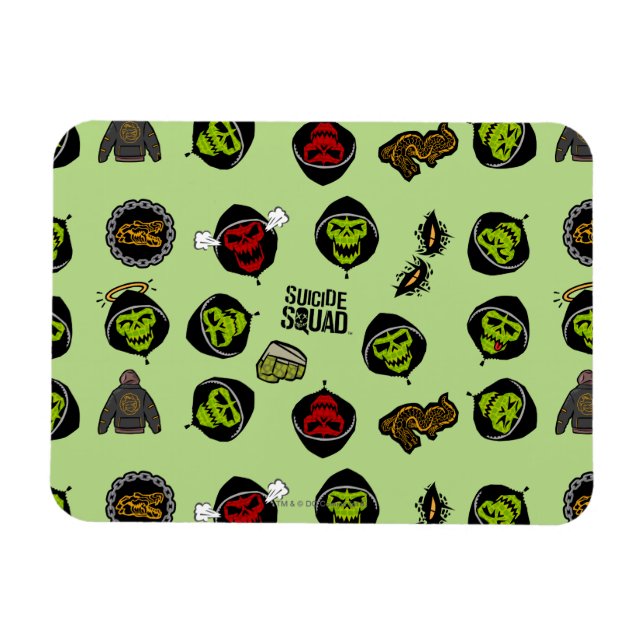 Suicide Squad | Killer Croc Emoji Mönster Magnet (Horisontell)