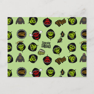 Suicide Squad Killer Croc Emoji Mönster Vykort